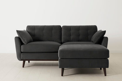 Model 10 Zweisitzer Sofa mit Hocker, Dunkelgrau