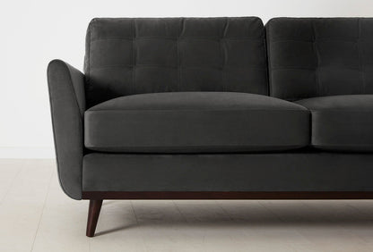 Model 10 Zweisitzer Sofa mit Hocker, Dunkelgrau