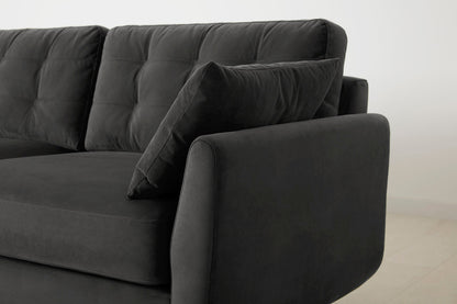 Model 10 Zweisitzer Sofa mit Hocker, Dunkelgrau
