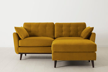 Model 10 Zweisitzer Sofa mit Hocker, Senfgelb