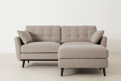 Ottoman in cream linen