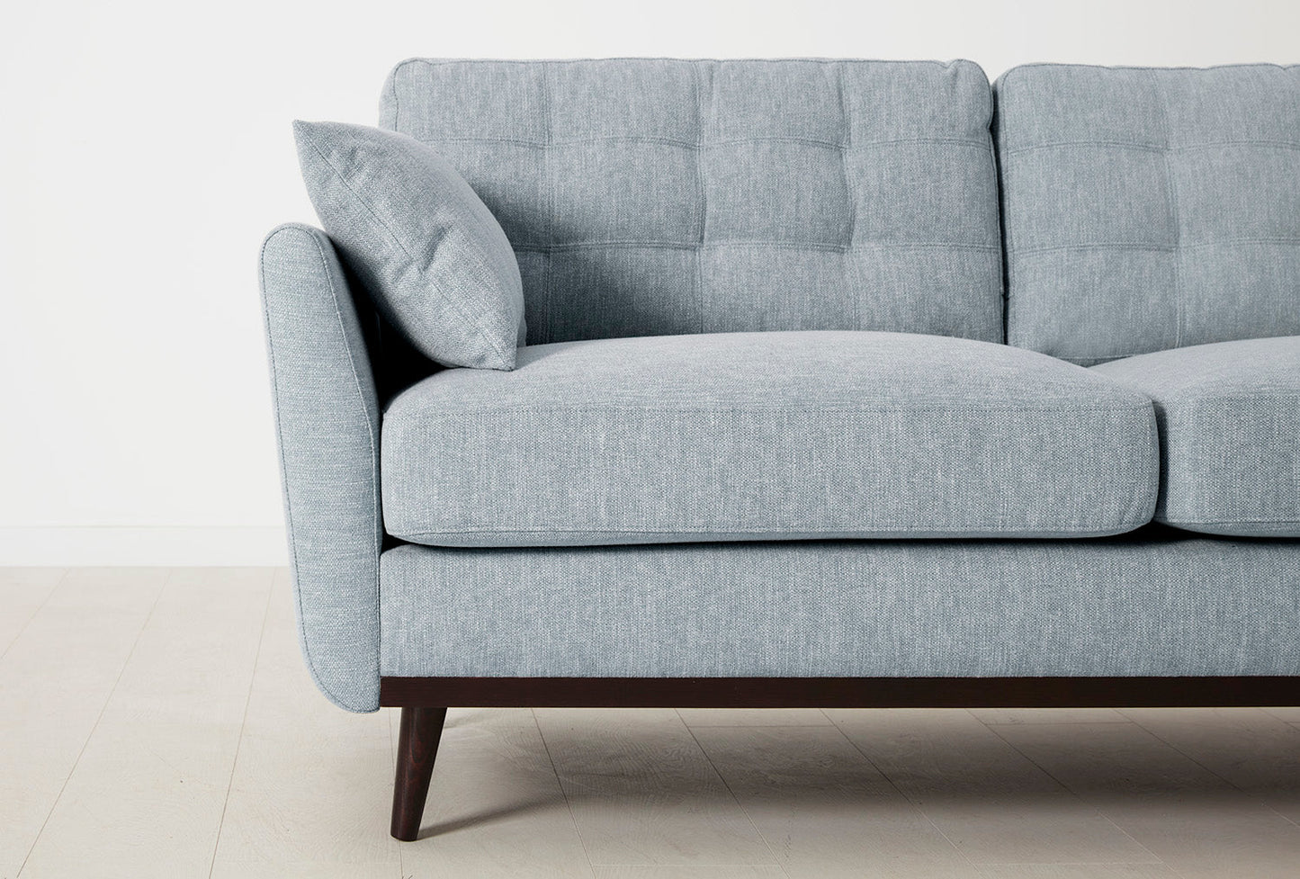 Model 10 Zweisitzer Sofa mit Hocker, Meerglasblau