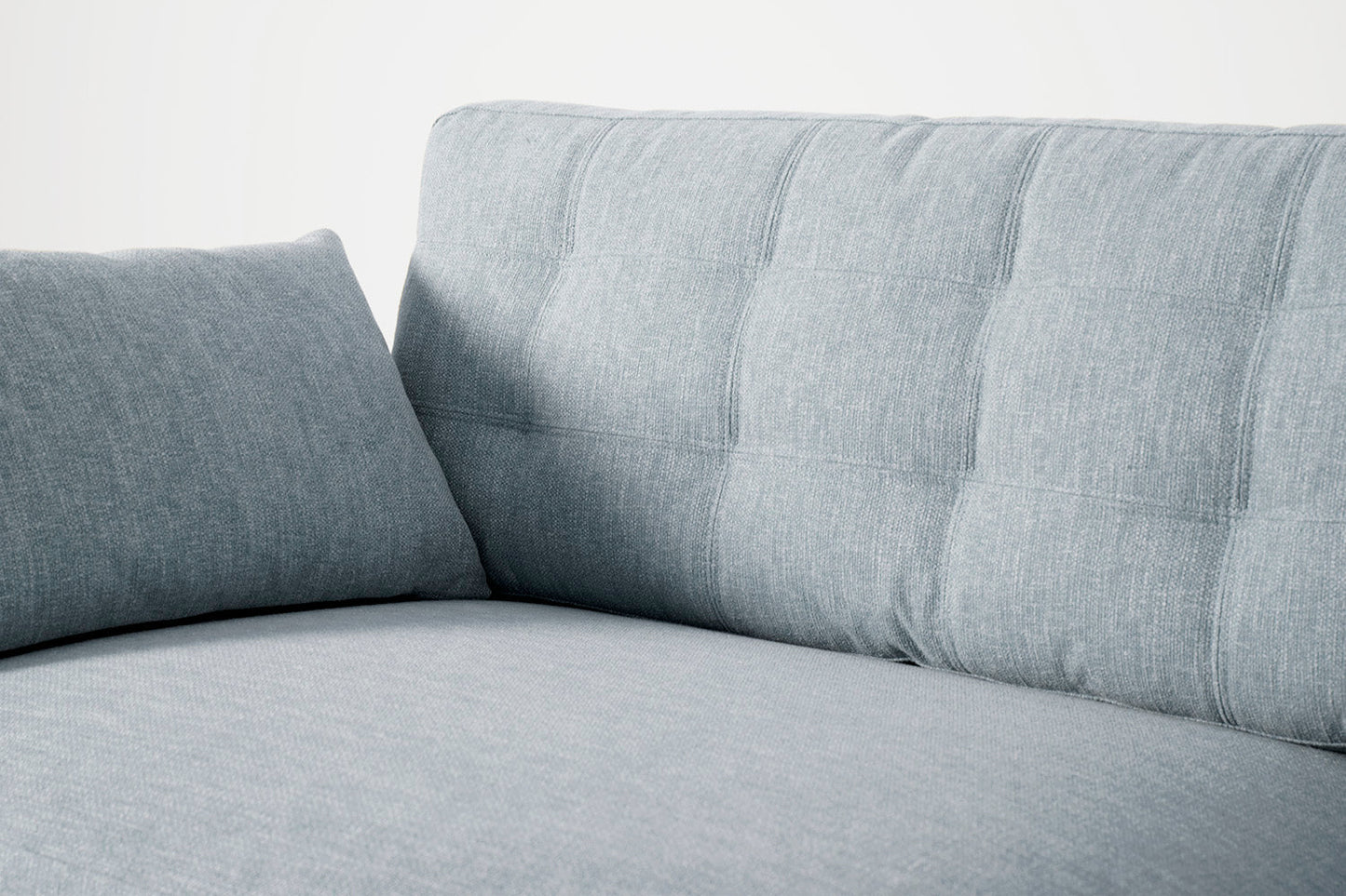 Model 10 Zweisitzer Sofa mit Hocker, Meerglasblau