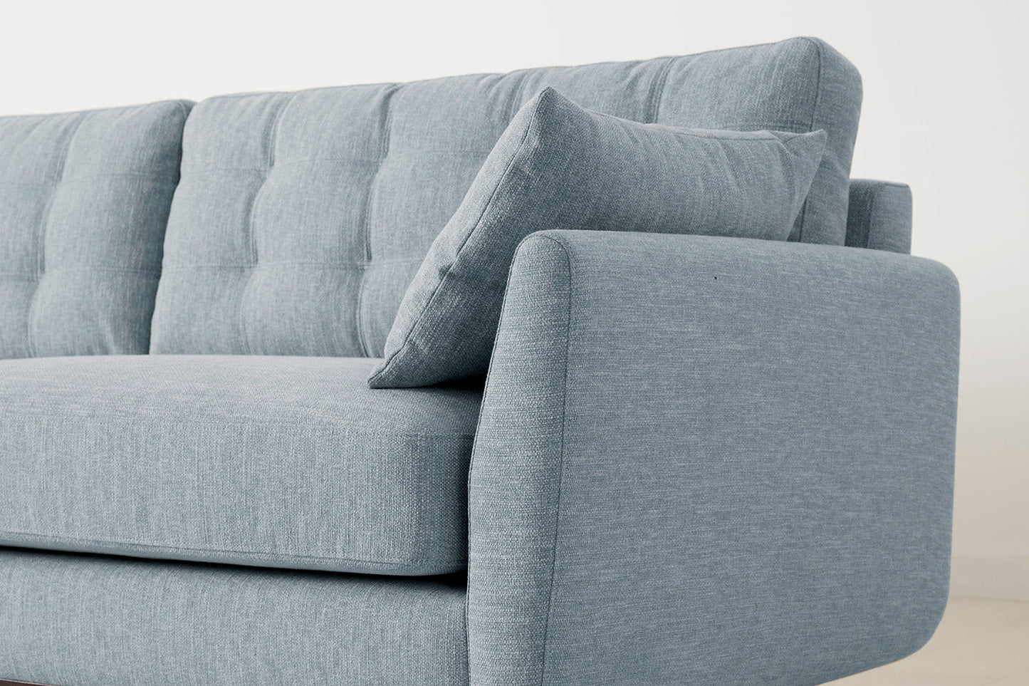 Model 10 Zweisitzer Sofa mit Hocker, Meerglasblau