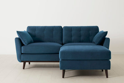 2-Seater Sofa in blue velvet