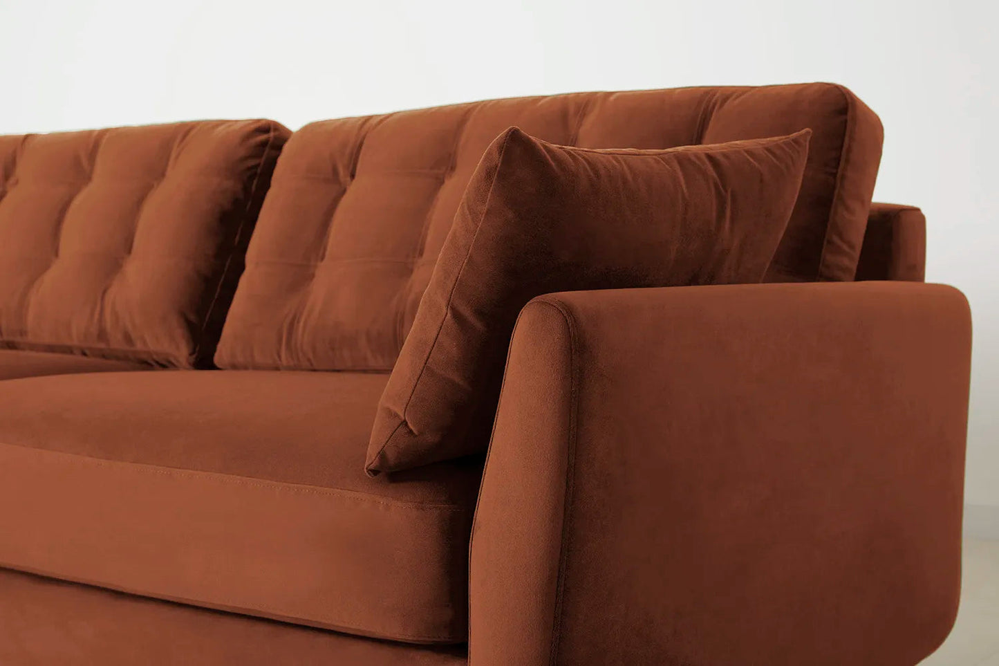 Model 10 Zweisitzer Sofa mit Hocker, Umbrabraun