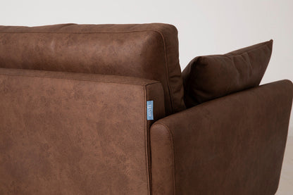 Model 10 2-Seater Sofa with Ottoman, Chestnut