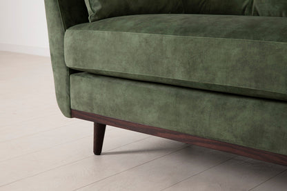 Model 10 Zweisitzer Sofa mit Hocker, Tannengrün