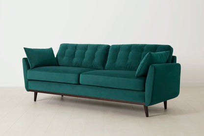 Dreisitzer-Sofa Model 10, Eisvogelblau