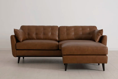 Model 10 Dreisizter Sofa mit Hocker, Ahornbraun