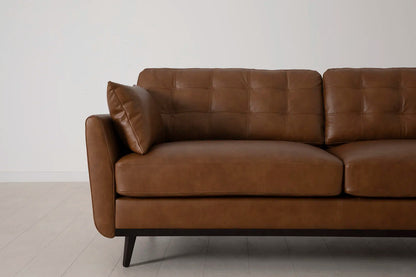 Model 10 Dreisizter Sofa mit Hocker, Ahornbraun
