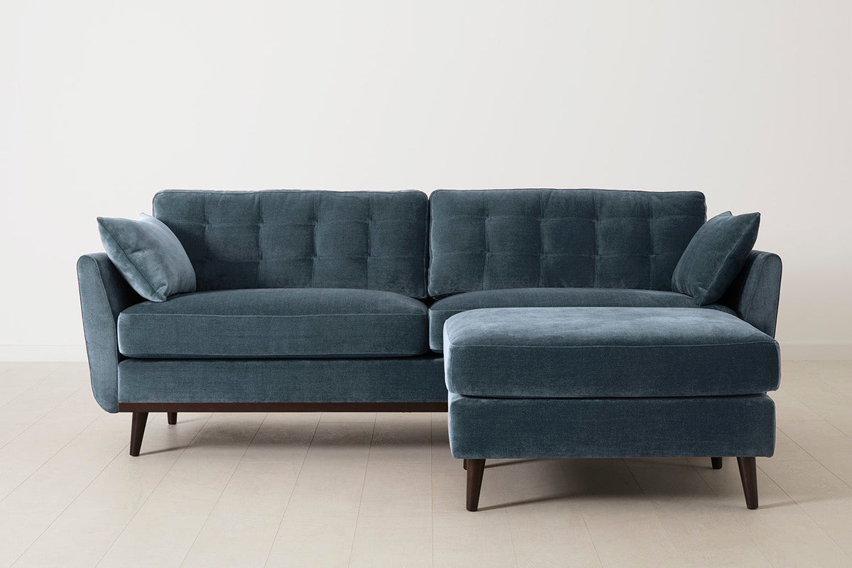 3-Seater Sofa in blue chenille