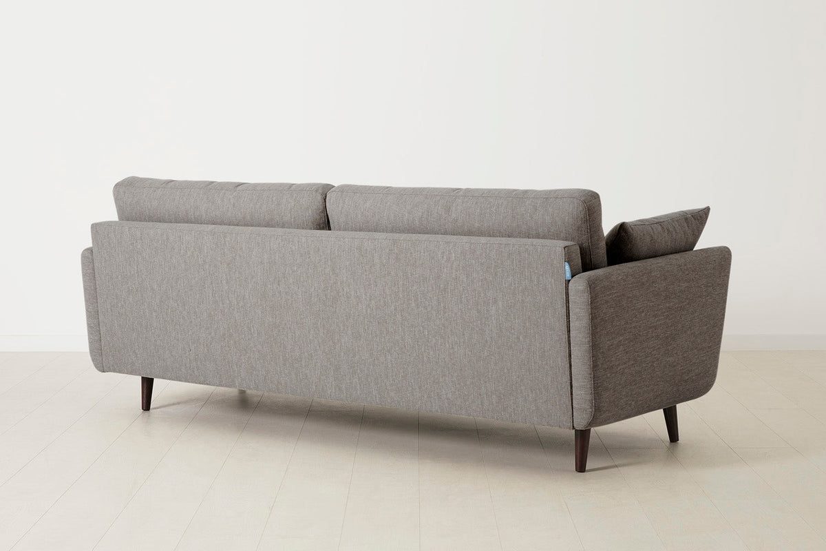Model 10 Dreisizter Sofa mit Hocker, Schattengrau