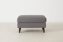 Ottoman in grey linen