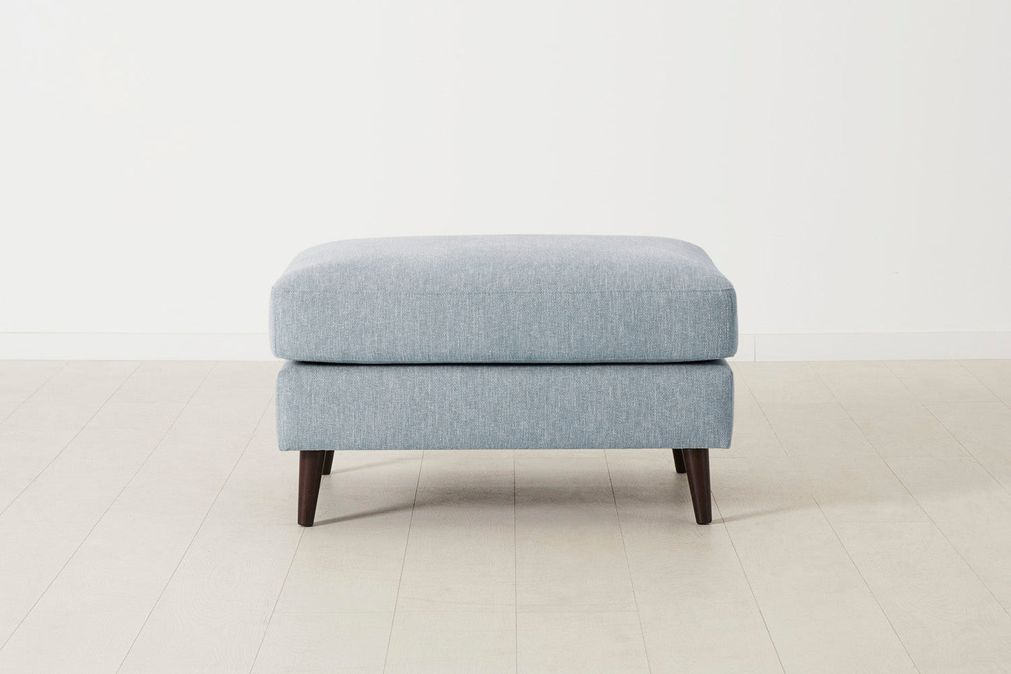 Polsterhocker Model 10, Meerglasblau