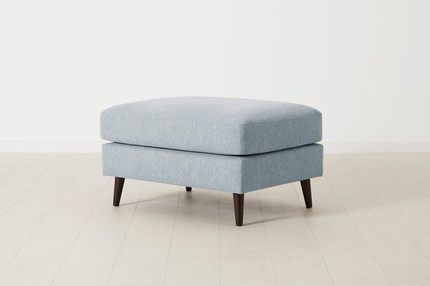 Polsterhocker Model 10, Meerglasblau