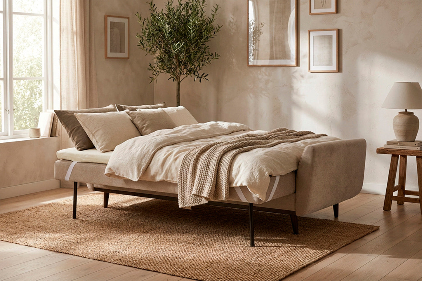 Model 10 Schlafsofa, Kreideweiß
