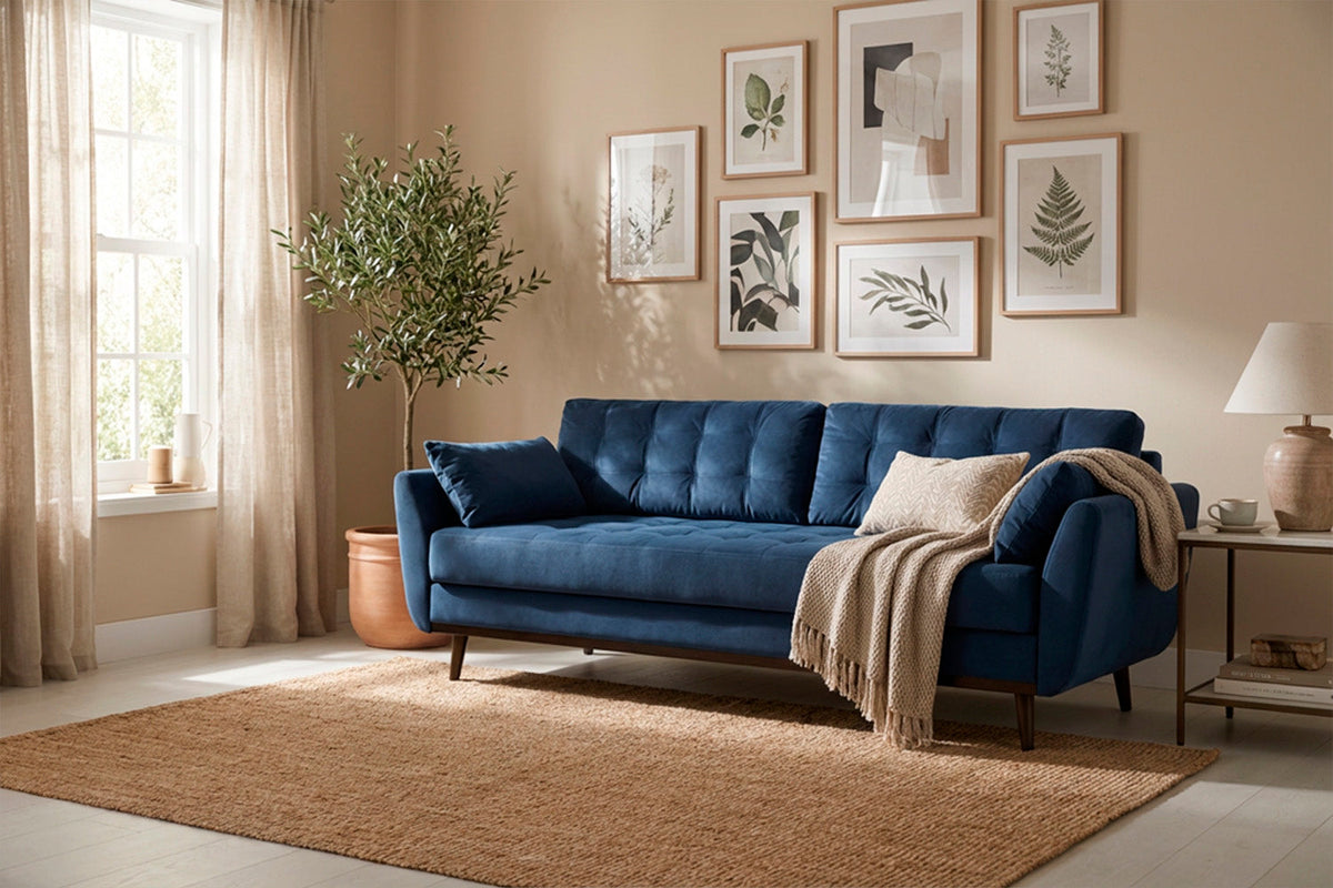 Model 10 Schlafsofa, Indigoblau