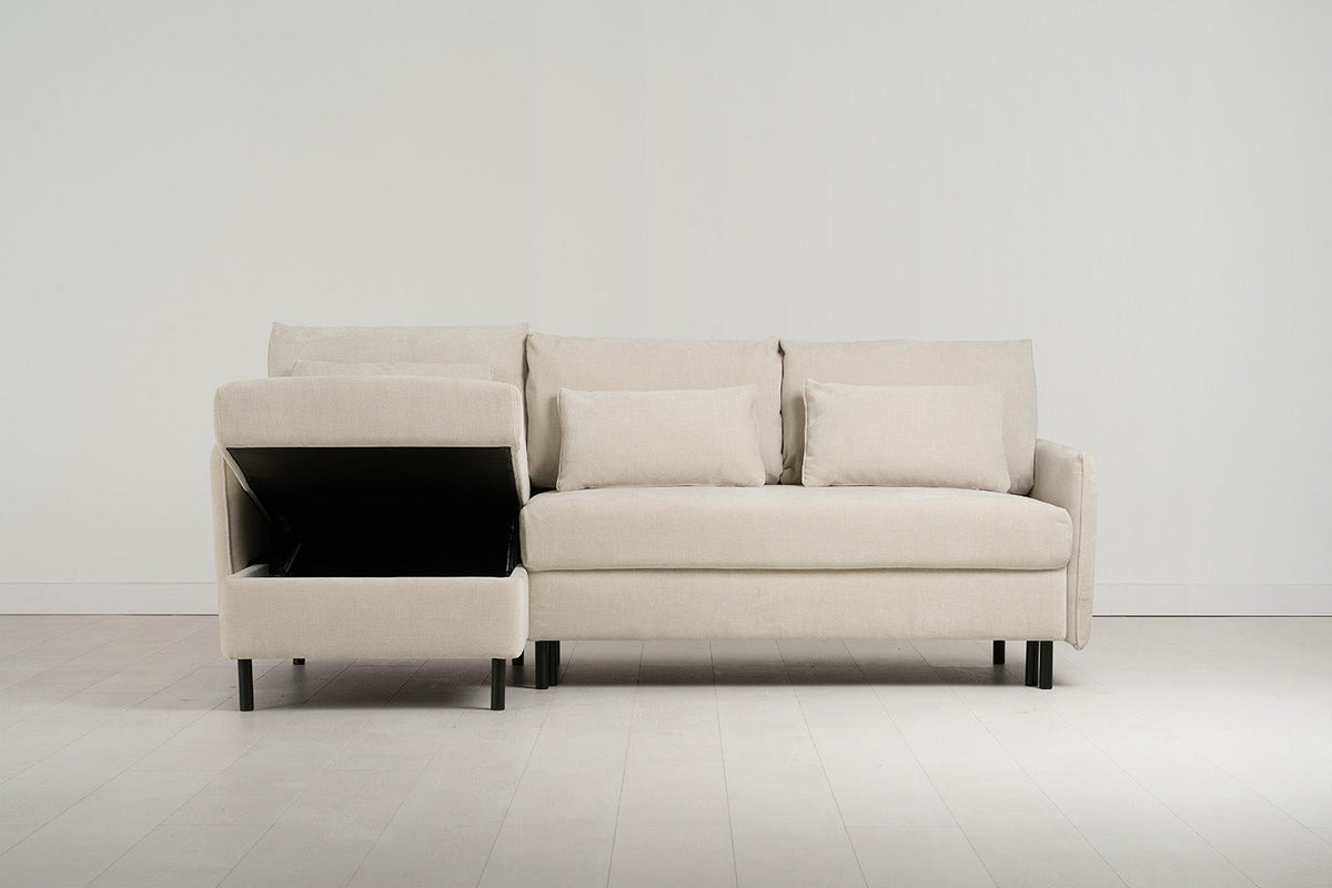 Dreisitzer-Sofa Model 12 mit Chaiselongue links