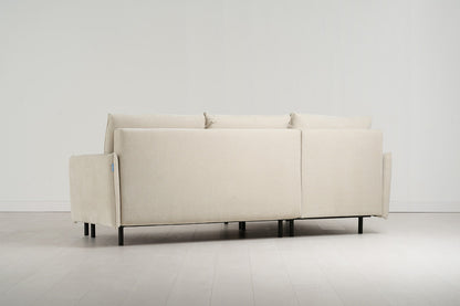 Model 12 Sofa Bed with Storage 3 Seater Left Chaise, Chalk