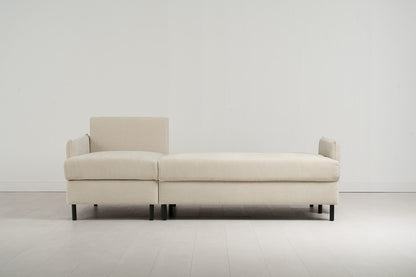 Model 12 Sofa Bed with Storage 3 Seater Left Chaise, Chalk