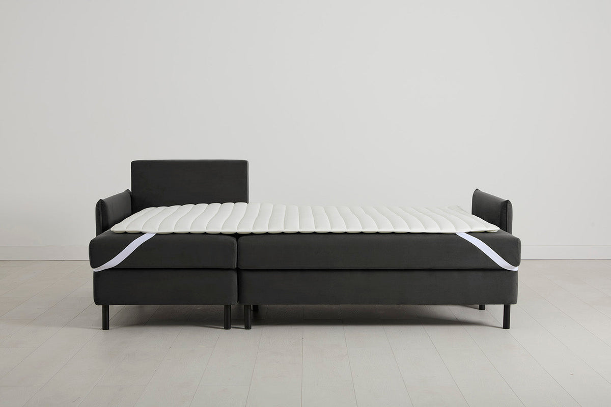 Model 12 Sofa Bed with Storage 3 Seater Left Chaise, Charcoal