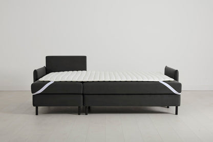 3-Seater Left Chaise Sofa Bed with Storage in grey velvet