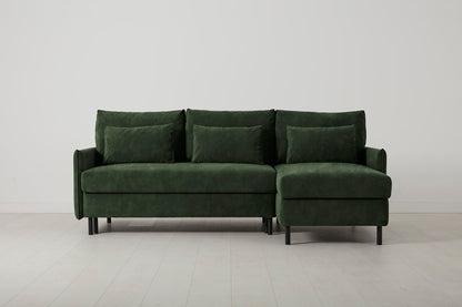Model 12 Sofa Bed with Storage 3 Seater Right Chaise, Conifer