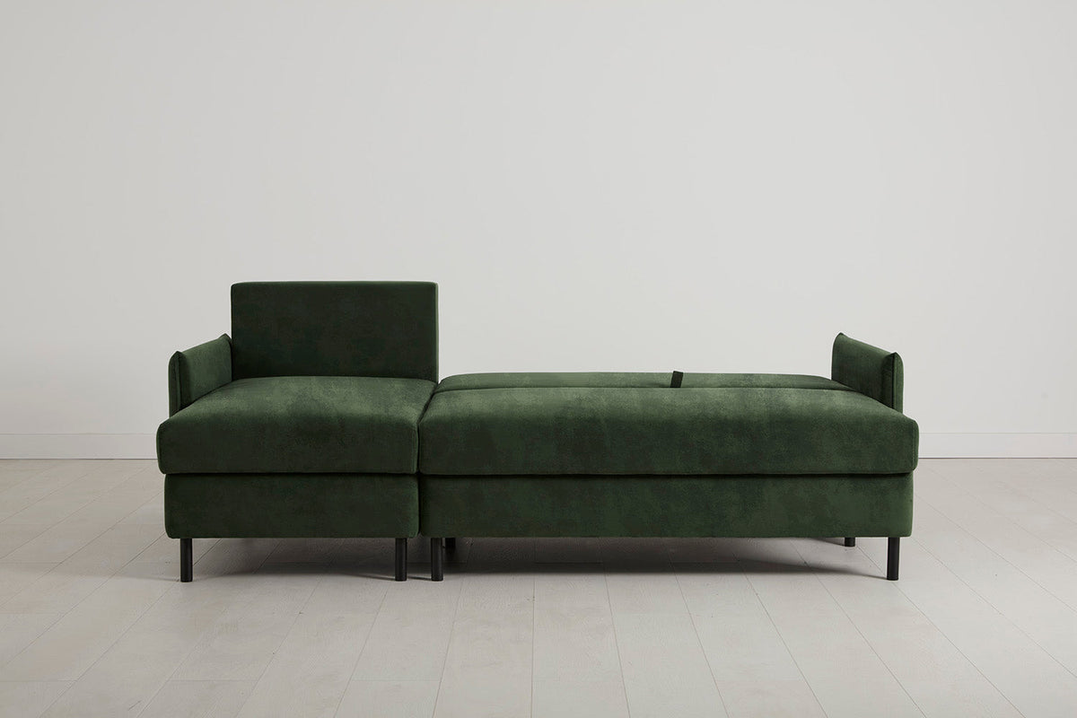 Model 12 Sofa Bed with Storage 3 Seater Left Chaise, Conifer