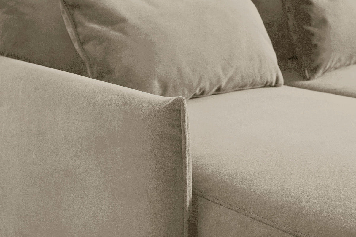 Model 12 Dreisitzer-Schlafsofa mit Chaiselongue links, Flachs