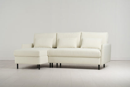 Model 12 Sofa Bed with Storage 3 Seater Left Chaise, Ivory