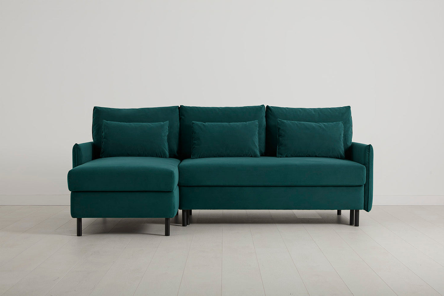 Model 12 Sofa Bed with Storage 3 Seater Left Chaise, Kingfisher