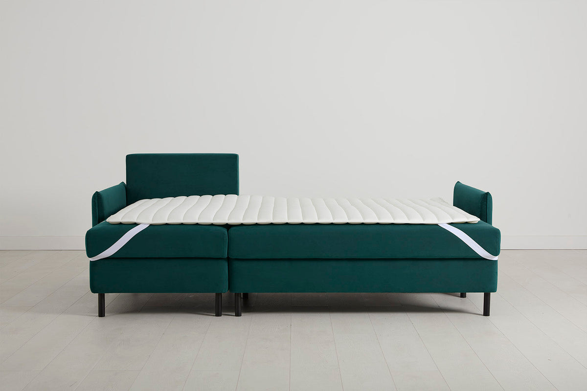 Model 12 Sofa Bed with Storage 3 Seater Left Chaise, Kingfisher