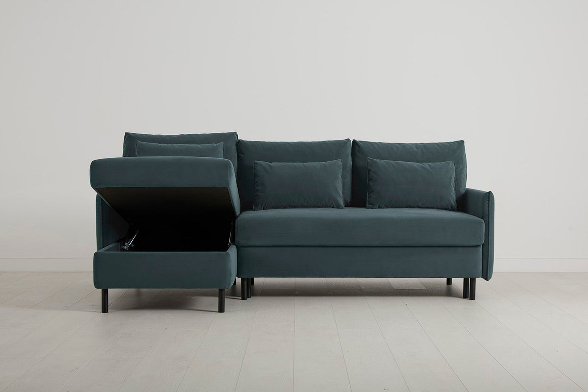 Model 12 Dreisitzer-Sofa mit Chaiselongue links