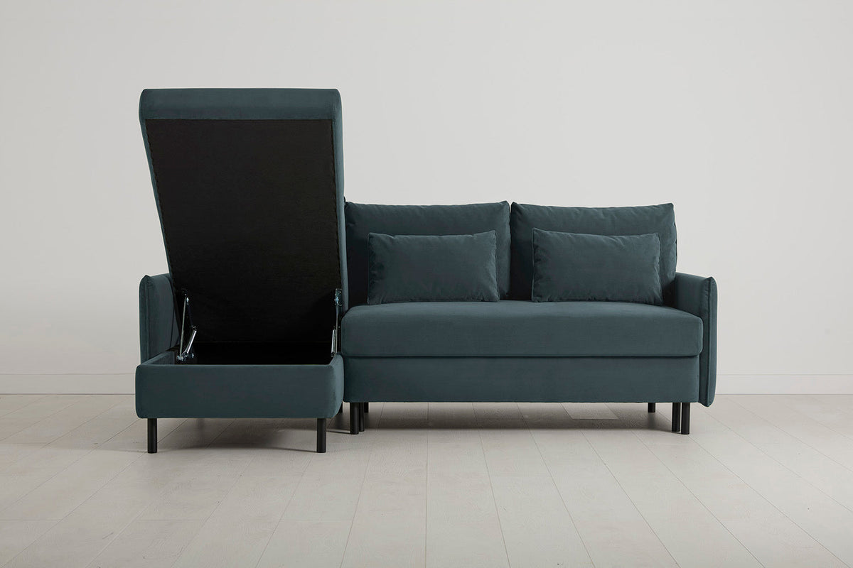 Model 12 Dreisitzer-Sofa mit Chaiselongue links