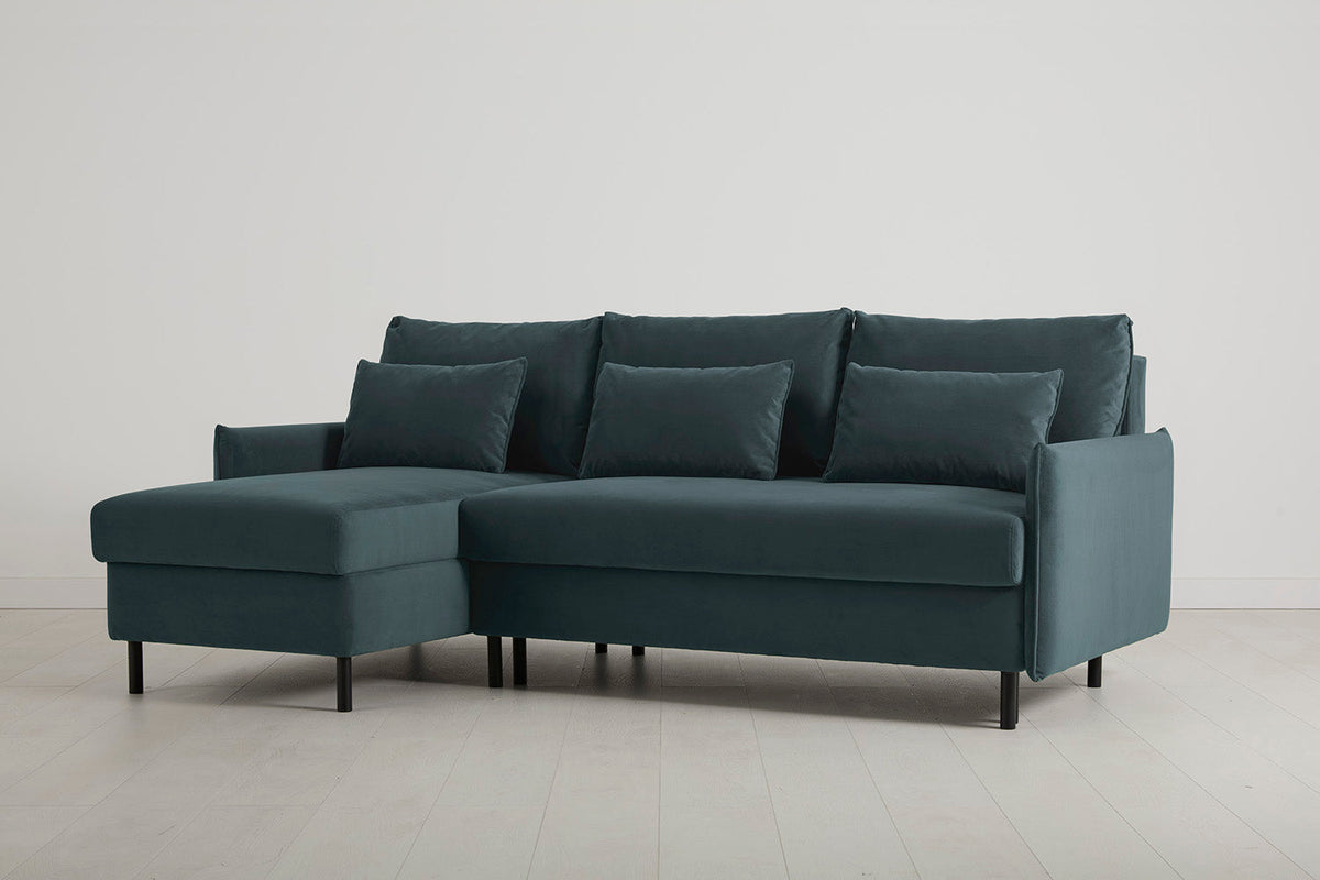 Model 12 Dreisitzer-Sofa mit Chaiselongue links