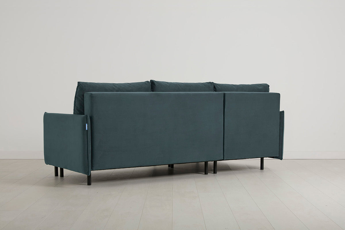 Model 12 Dreisitzer-Sofa mit Chaiselongue links