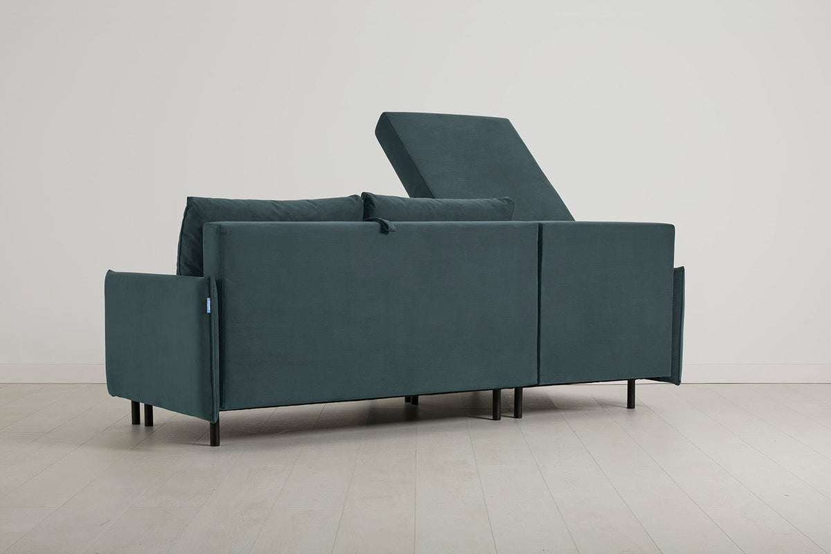 Model 12 Dreisitzer-Sofa mit Chaiselongue links