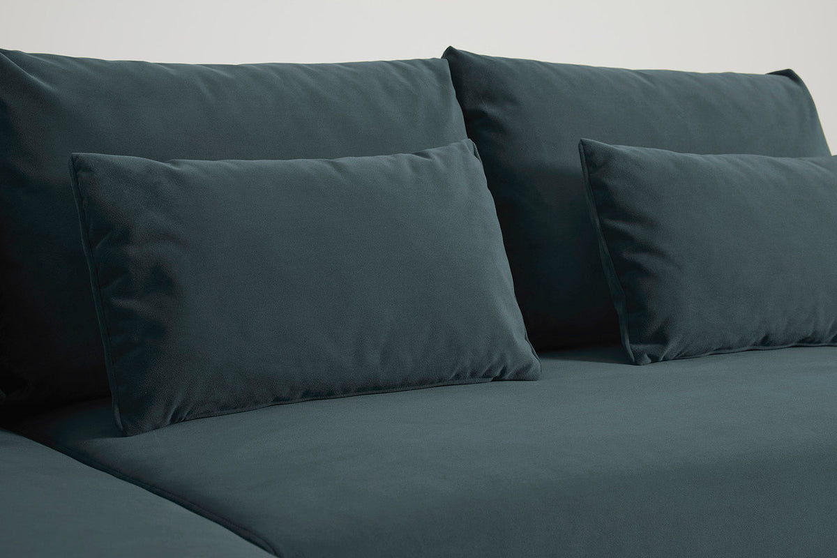 Model 12 Dreisitzer-Sofa mit Chaiselongue links