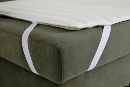 3-Seater Left Chaise Sofa Bed with Storage in green chenille