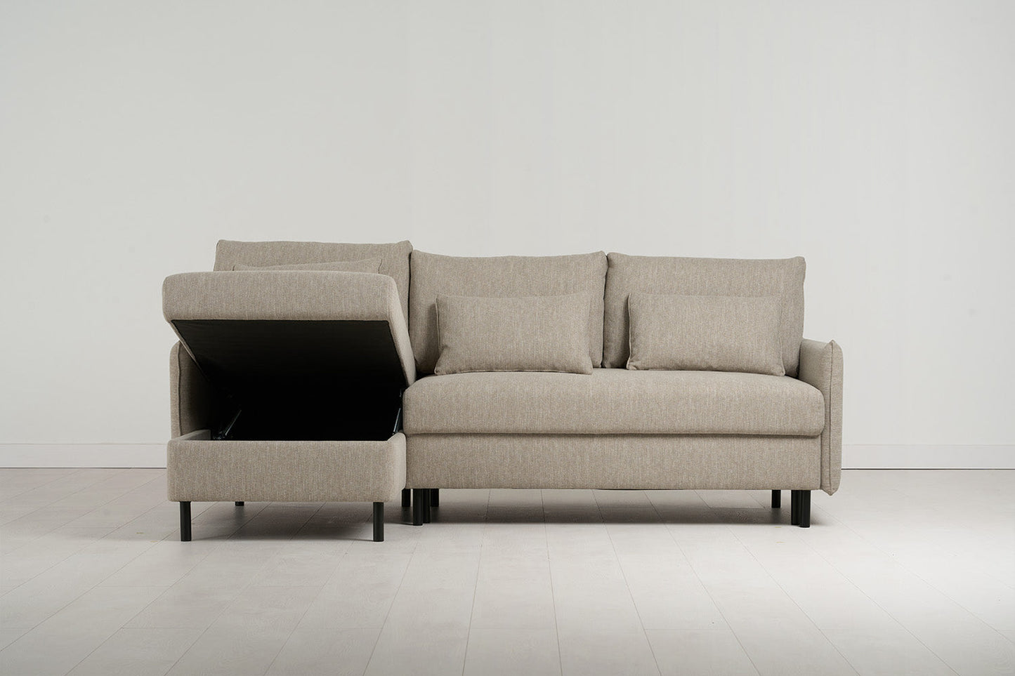 Dreisitzer-Sofa Model 12 mit Chaiselongue links