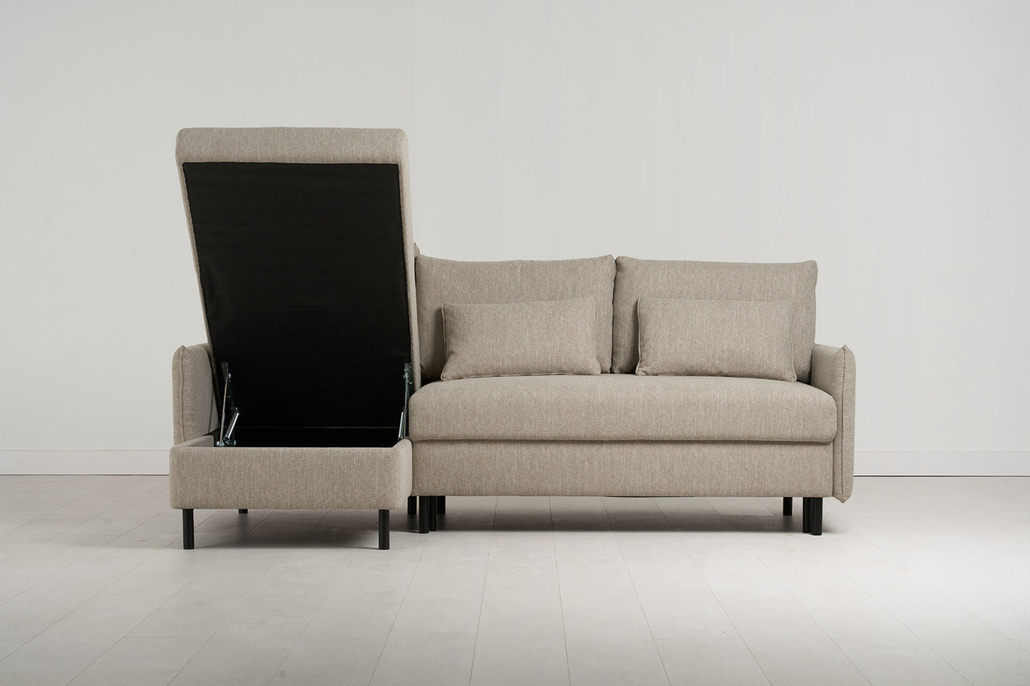 Dreisitzer-Sofa Model 12 mit Chaiselongue links