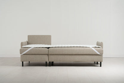 Model 12 Dreisitzer-Sofa mit Chaiselongue links, Steingrau