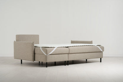 Model 12 Dreisitzer-Sofa mit Chaiselongue links, Steingrau