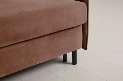 3-Seater Left Chaise Sofa Bed with Storage in brown chenille