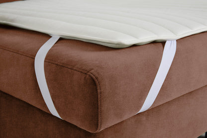 3-Seater Left Chaise Sofa Bed with Storage in brown chenille