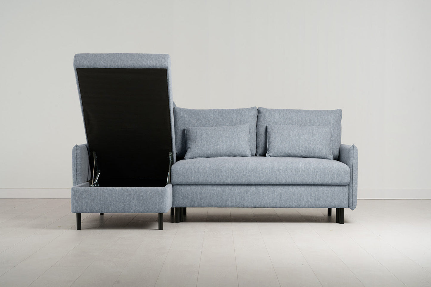 Dreisitzer-Sofa Model 12 mit Chaiselongue links