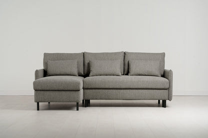 Model 12 Dreisitzer-Sofa mit Chaiselongue links, Schattengrau