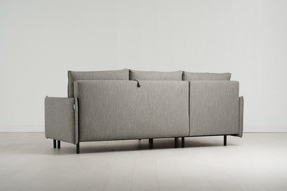 Model 12 Dreisitzer-Sofa mit Chaiselongue links, Schattengrau