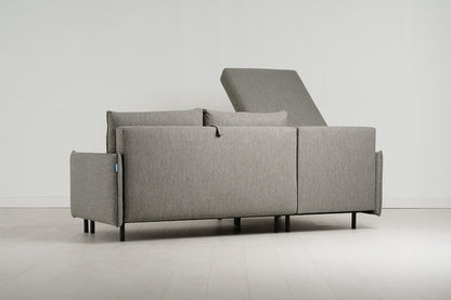 Model 12 Dreisitzer-Sofa mit Chaiselongue links, Schattengrau